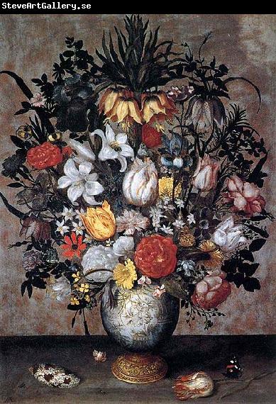 Ambrosius Bosschaert Flowers in a Chinese Vase